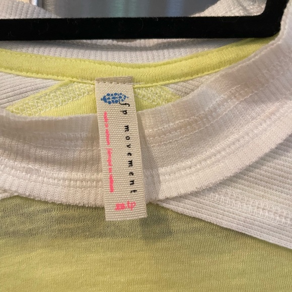 Free People All About It XS Yellow and White Long Sleeve T-shirt - Picture 6 of 8